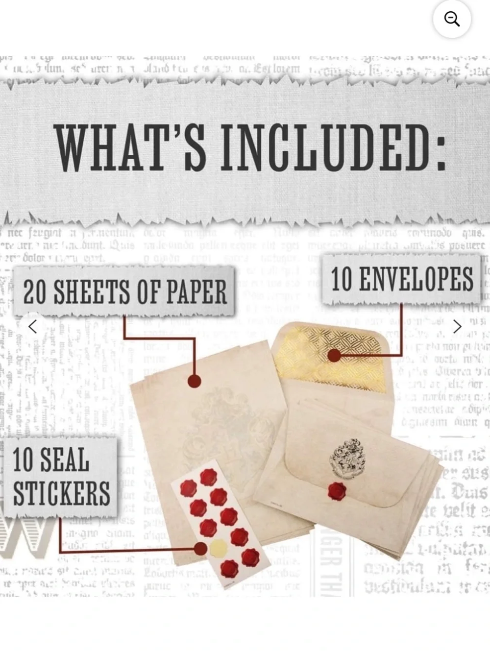 Harry Potter Hogwarts Letter Writing Set Stationery Kit Paper Envelopes Stickers